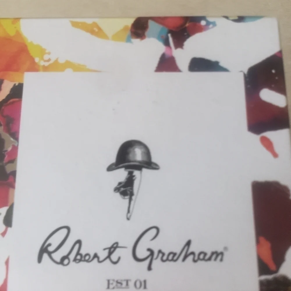 NEW! ROBERT GRAHAM Men's Designer Leather RFID Protected Bi-Fold Wallet.